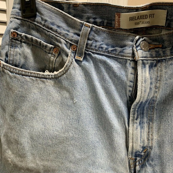 Levi's 550 Jean Y2K Distressed Vintage 100% Cotton Relaxed Fit Straight W38 L32 - Picture 4 of 12